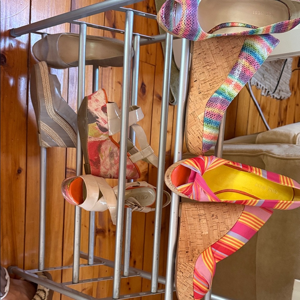 Guess Multicolor and Beige Wedges